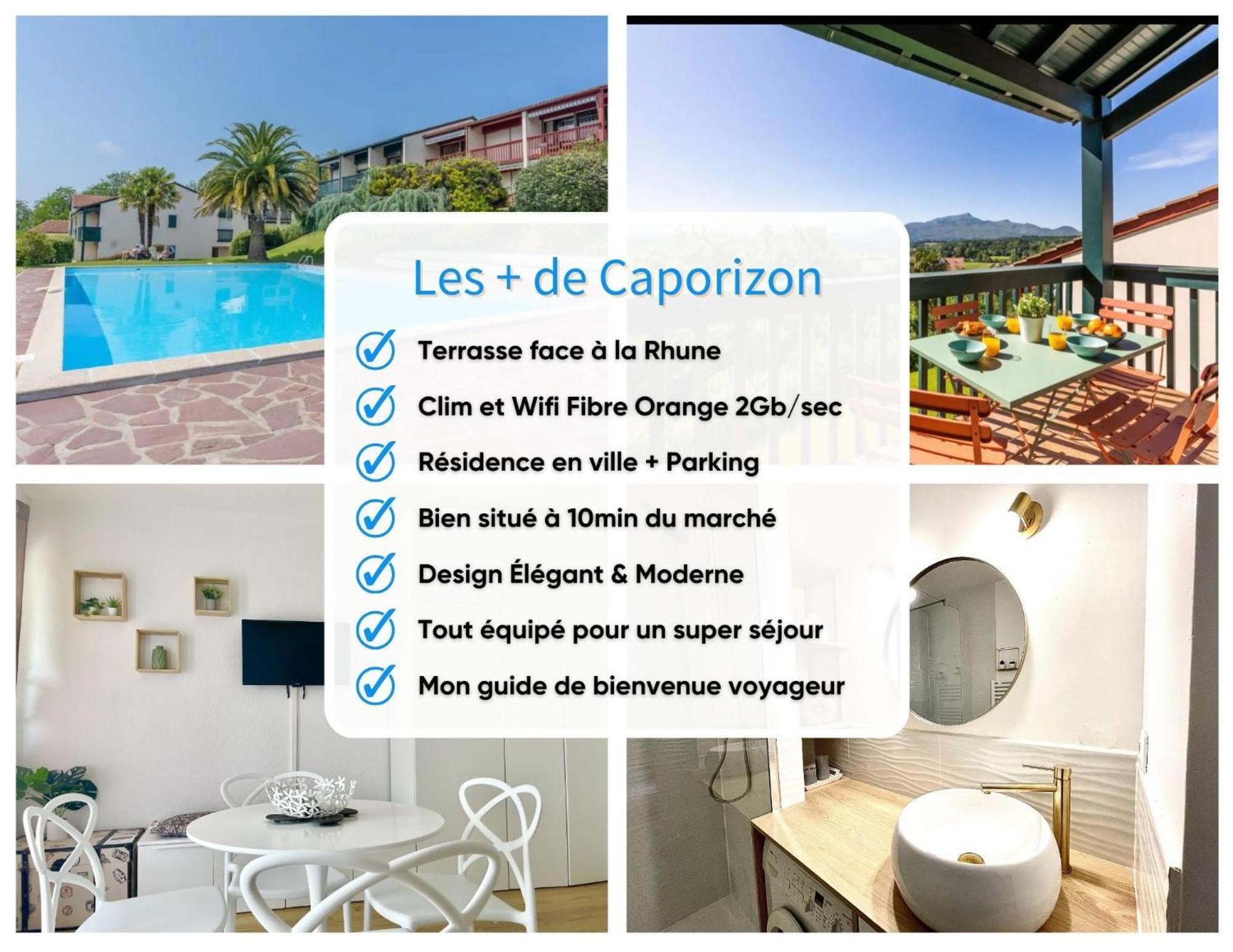 Caporizon-Baillenia-T1 Vue Montagne - Piscine St Jean De Luz Apartment Saint-Jean-de-Luz Bagian luar foto